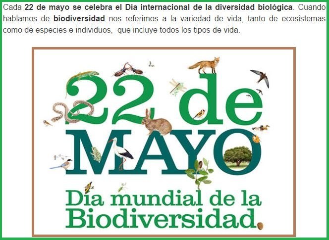 Dia mundial de la biodiversidad